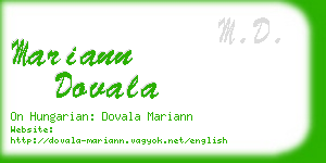 mariann dovala business card
